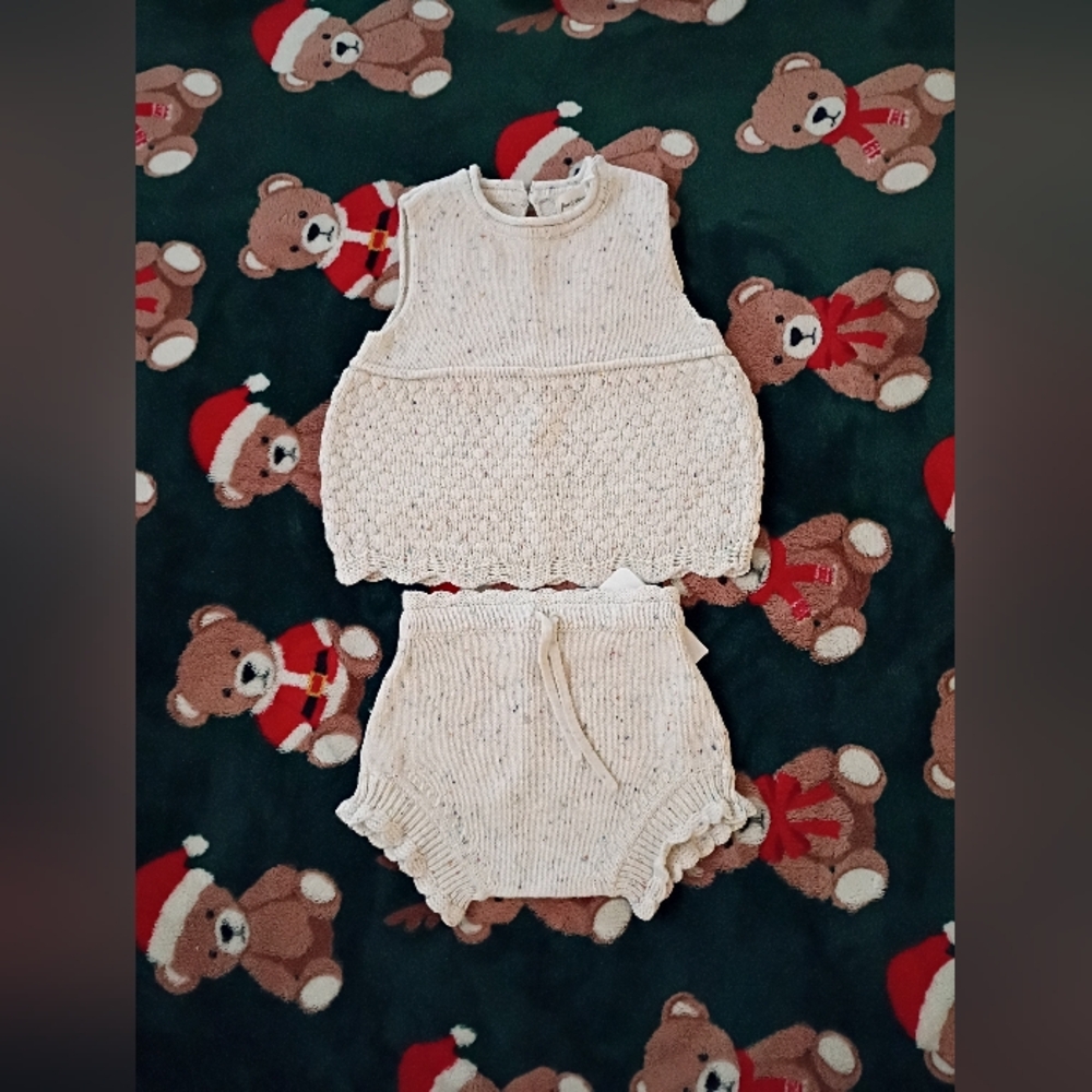 Fin & Vince Confetti Organic Cotton Camisole & Bloomer 6-12 Months
